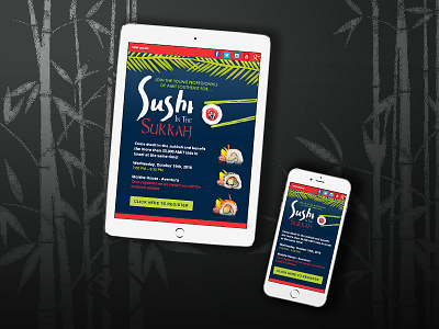 Responsive Sushi Event Email Invite css3 html5 invite responsive email sushi web design web development