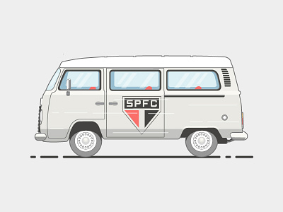 Kombi São Paulino brazil illustrator spfc são paulo volkswagon