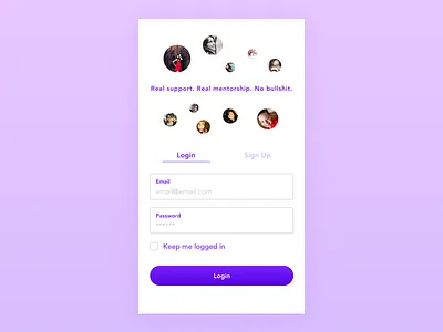 DailyUI 1 - Login for Women's Mentoring App app clean dailyui login modern ui ux