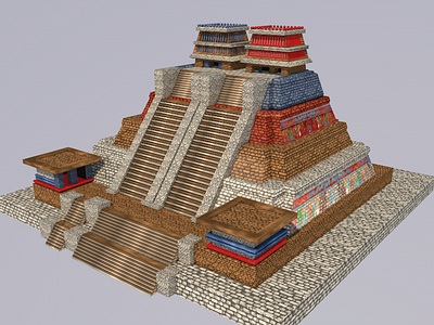 Templo Mayor 3d c4d cinema 4d mexico temple