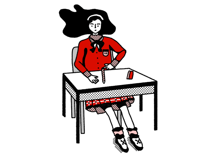 A craft design illustration loop motion witch