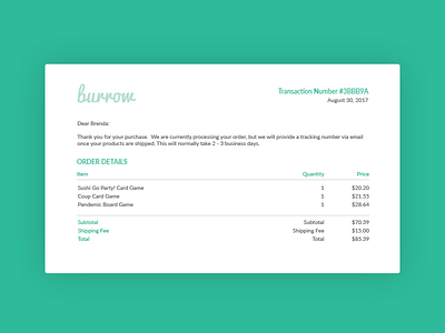 Email receipt daily ui invoice receipt
