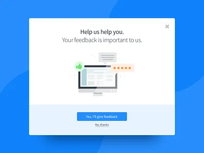 Feedback Modal dialog feedback modal popup rating user experience user interface
