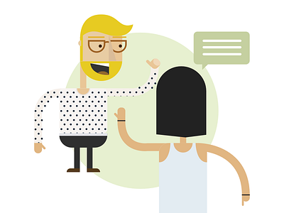 Support illustrations blonde chat design flat illustrations support