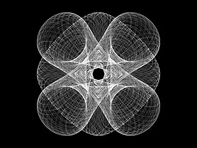 Elvis black and white generative pattern processing spirograph
