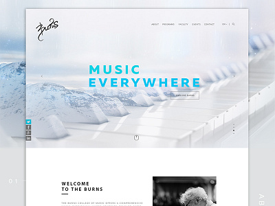 BURNS | Website concept art calligraphy concept design graphicdesign music piano project web website