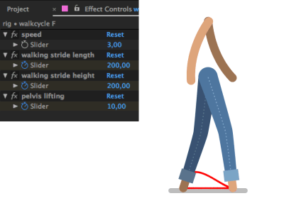 Automated After Effects Walkcycle ! after effects animation automatic character cycle rig rigging walk