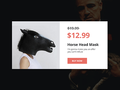 Special Offer card daily ui e commerce godfather horse mask offer product sale shop special offer