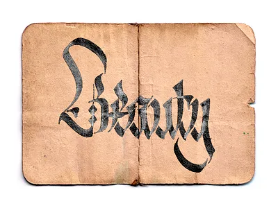 Beauty calligram calligraphy fraktur lettering parallel pen