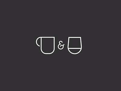 coffee + wine ampersand coffee icons wine