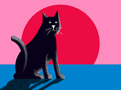 Chat Noir! art artwork design digital editorial illustration illustrator inspiration texture vector