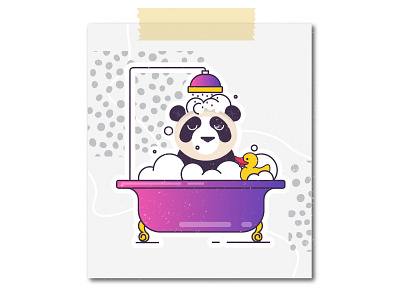 Panda sticker 02 character panda sticker