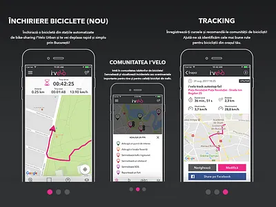 I'velo Onboarding Screens android bike sharing app concept design explanation tour ios ivelo mobile app onboarding screens redesign user experience user interface