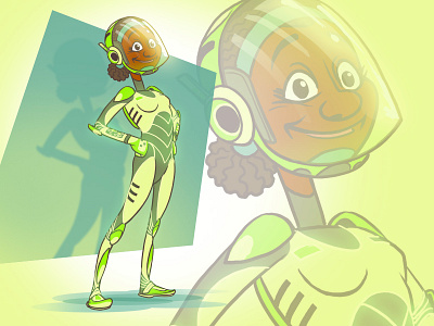 Character Concept Illustration african american character concept energy future tech hi tech power space suit teen teenager youth