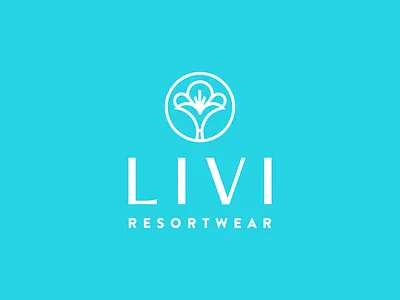 Livi Resortwear 2 of 3 bahamas branding fashion flower geometric island logo simple swim swimsuit swimwear tropical