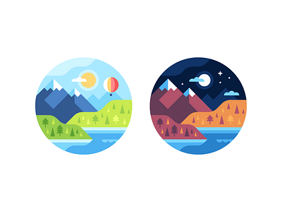 Mountain Watch Face Backgrounds illustration landscape mountains smartwatch watch face