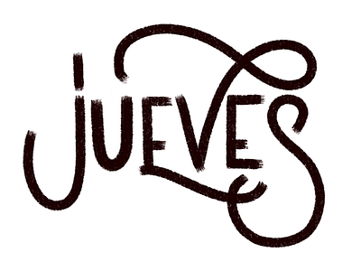 Jueves art brush brushpen calligraphy challenge letter lettering