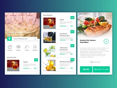 Fine Dining Restaurant Web App UI app design freebies landing page ui user experience user interface ux ux designer visual designer visualizer web design