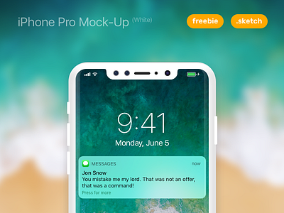 Daily Ui Challenge #14 (White) download freebie ios iphone iphone pro iphone x mock mockup sketch sketchapp white