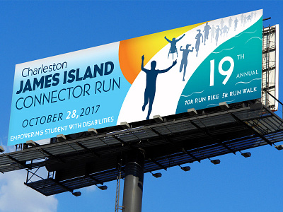 James Island Connector Run advertisement billboard color design illustrator run