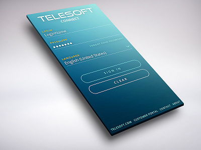 Mobile isometric Preview android app demo ios log in login mobile telecom telesoft tem web app