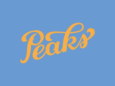 & Valleys lettering peaks stuff things words
