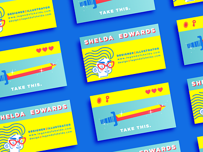 My Biz Card business card card mockup self promotion sword take this vector video games