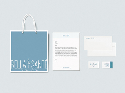Bella Sante Collateral branding business cards collateral packaging spa stationary