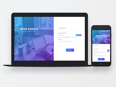 Simple Email Sending Platform app interaction design ios responsive design ui userinterface visual design web