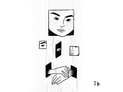 Hold the pieces abstract art character design cuu digital idea illustration ilustracion mexico
