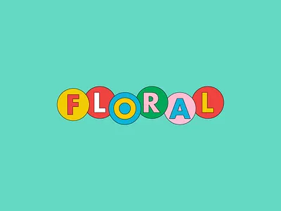 Floral logo graphic design illustration