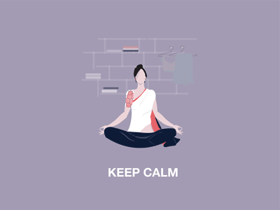 Keep Calm & Shop On design fashion gif illustration