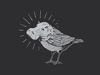 Hippo Birdy birdy birthday hippo illustration