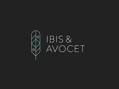 Ibis & Avocet ampersand bird branding circle feather feminine geometric hipster logo pattern rustic vintage