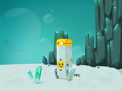 R.B.T Mark I art character character design digital original painting robot vector