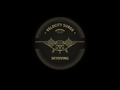 Velocity Surge T Shirt airplane geometrical mark parachute print retro skyvan t shirt van vintage