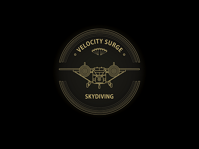 Velocity Surge T Shirt airplane geometrical mark parachute print retro skyvan t shirt van vintage