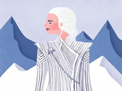 Daenerys character daenerys fanart game of thrones got khaleesi mountains winter