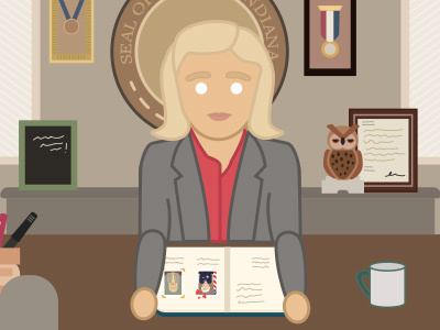 Leslie amy poehler animation character illustration leslie knope parks and rec television