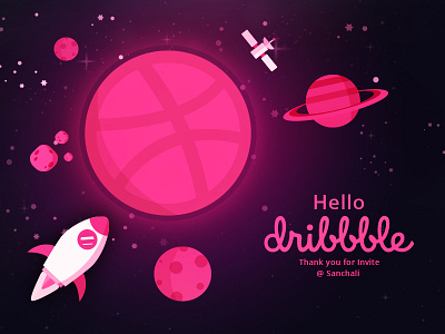 Dribbble Debut Shot1 debut first dribble shot hello invitation invite ui ux design
