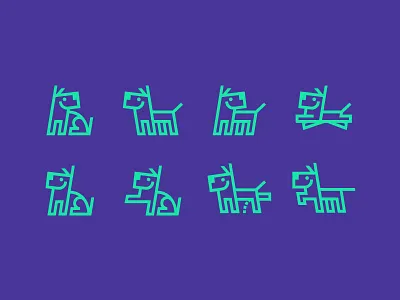 Petful brand icon dog fun icon logo pets play