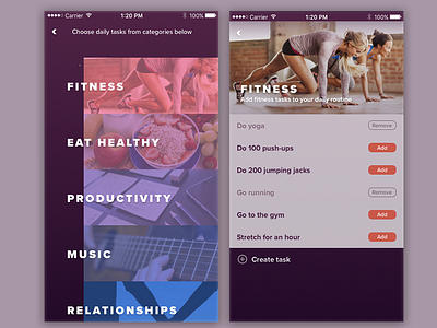 Daily Tasks Flow alex lee design mobile purple task management ui user flow ux whitespace