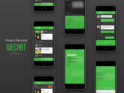 Project Genuine - WeChat Redesign 02 shadow ui wechat