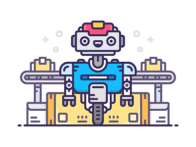 Delivery Droid android delivery icon illustration post office robot shipping shop