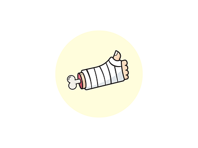 Breaking bones (3.5/365) 365 project bones character daily design everyday fist thumbs up vector