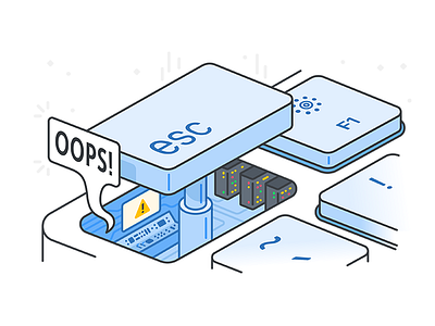 Data Center Error error esc illustration keyboard server