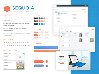 Sequoia Sticker Sheet colors design enterprise graphics redesign sticker sheet style guide template ui ux web design