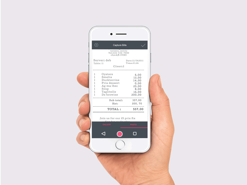 Intelligent Receipt Tracking and Easy Expense Mobile Experience expense management mobile app intelligent receipt tracking mobile ux