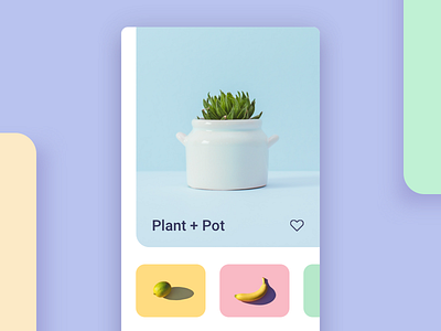 Simple Shop elegant fruit mobile pastel plant shop simple ui ux