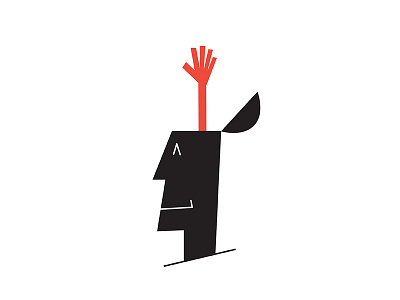 Brain Wave 👋 2d abstract app art black character concept design flat graphic illustration vector